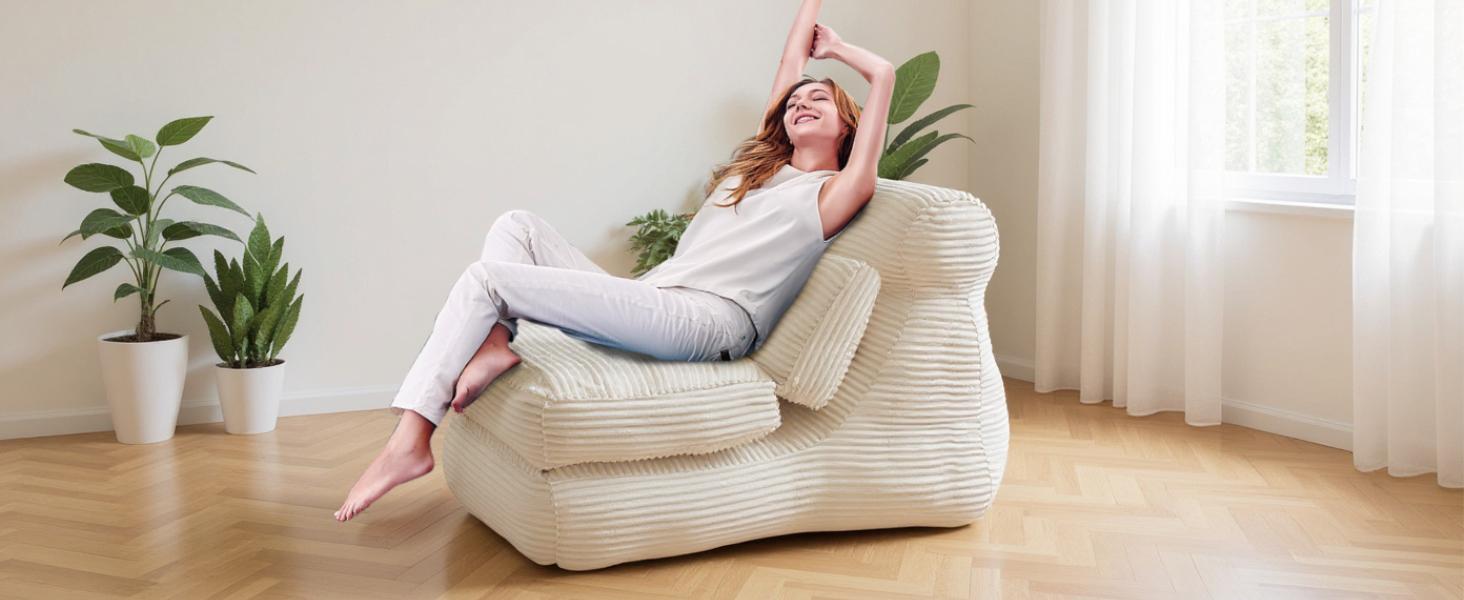 Folding Sofa Bed – Convertible Sleeper Chair with Pillow, Back Support & Foldable Mattress. Portable & Comfy Floor Sofa Lounge, Fold-Out Chair Bed for Living Room, Bedroom, or Small Spaces