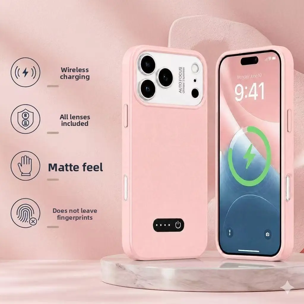 Rechargeable iPhone 15-17 Series Phone Accessories Battery Case, 2500mAh Real Capacity Ultra-Slim Portable Protective Cover with Fast Charge & Wireless Charging Support