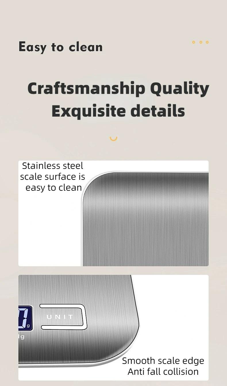 5kg/1g Multifunction Electric Digital Kitchen Food Scale LCD Display, High Precise Waterproff Measuring Scale Stainless Steel 5kg/1g Multifunction Electric Digital Kitchen Food Scale LCD Display, High Precise Waterproff Measuring Scale Stainless Steel