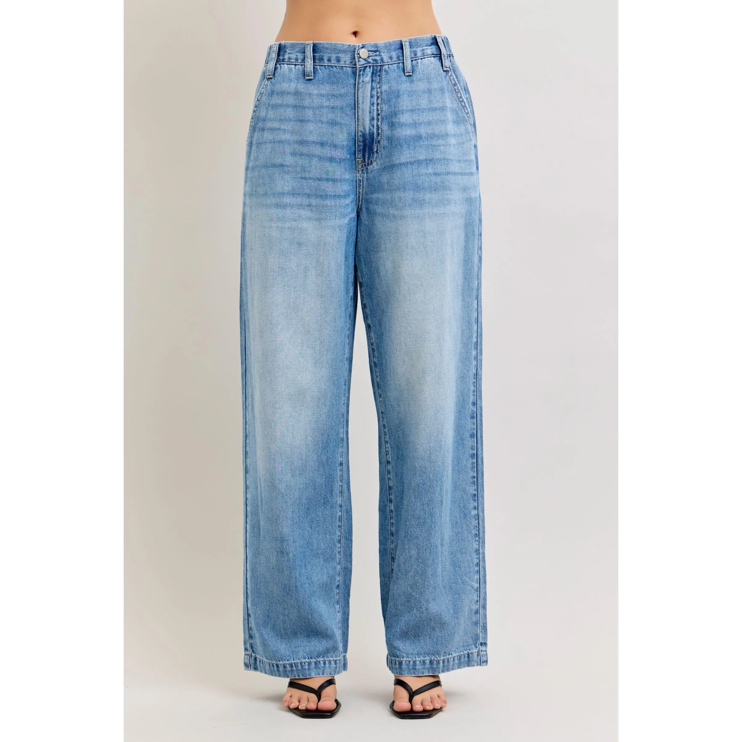 Judy Blue High Waist Featherweight Elastic Waistband Baggy Denim Jeans 881090, Trend, Streetwear, Drape, Soft, Cotton, Oversized, Pants, Style, Women, Bottom, Fit, Loose, Relaxed Fit, Light, Stretchy, Drop Crotch, Cotton Blend, 14W, 12.5" Front Rise