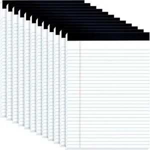 Legal Notepads 8.5 x 11, Pack of 12 - Perforated Wide Ruled Writing Pad -  Thick Paper, No Ink Bleeding - Blank Legal Pads For , Office, School, Business - 50 Sheets Per Notebook