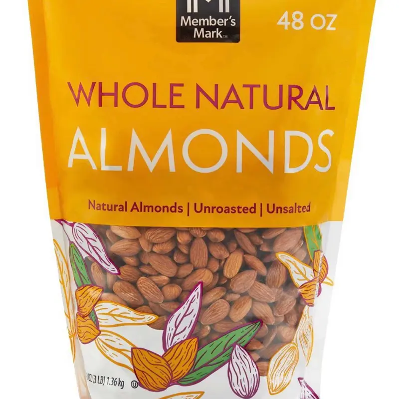 Whole Natural Almonds, 48 oz