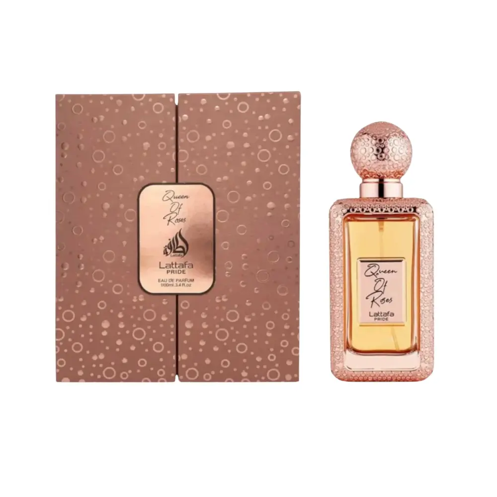 Lattafa Pride Queen of Roses Eau de Parfum 3.4 oz | Luxury Rose Fragrance for Women with Saffron, Patchouli, Amber & Vanilla | Long-Lasting Floral Oriental Perfume