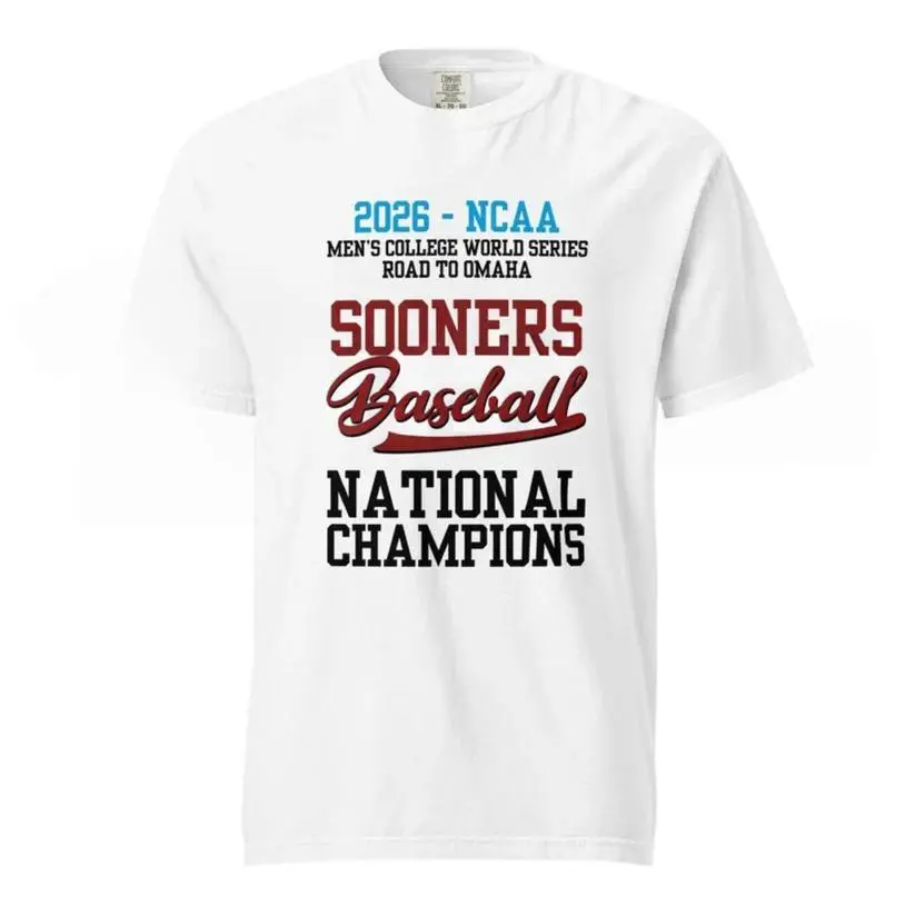 Comfort Colors® Sooners Baseball 2026 MCWS National Champions T-Shirt – Retro Boomer Sooner Omaha College World Series Graphic Tee, Vintage Victory Fan Unisex Top