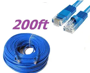 200ft CAT5e Blue RJ45 UTP Ethernet LAN Network Non Boot Assembly Patch Cable