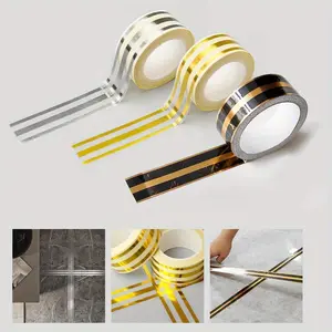 5m Waterproof Plastic Sealing Tape Strip, Self-Adhesive Tile Gap Beauty Seam Sticker for Floor and Wall Decor, Adhesive Backing