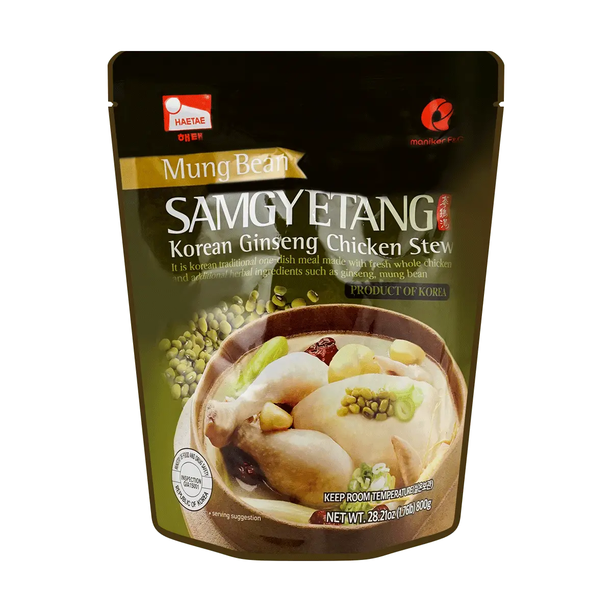 MANIKER Korean Traditional  Chicken Stew (Samgyetang) with Ginseng and Mung Bean 800g