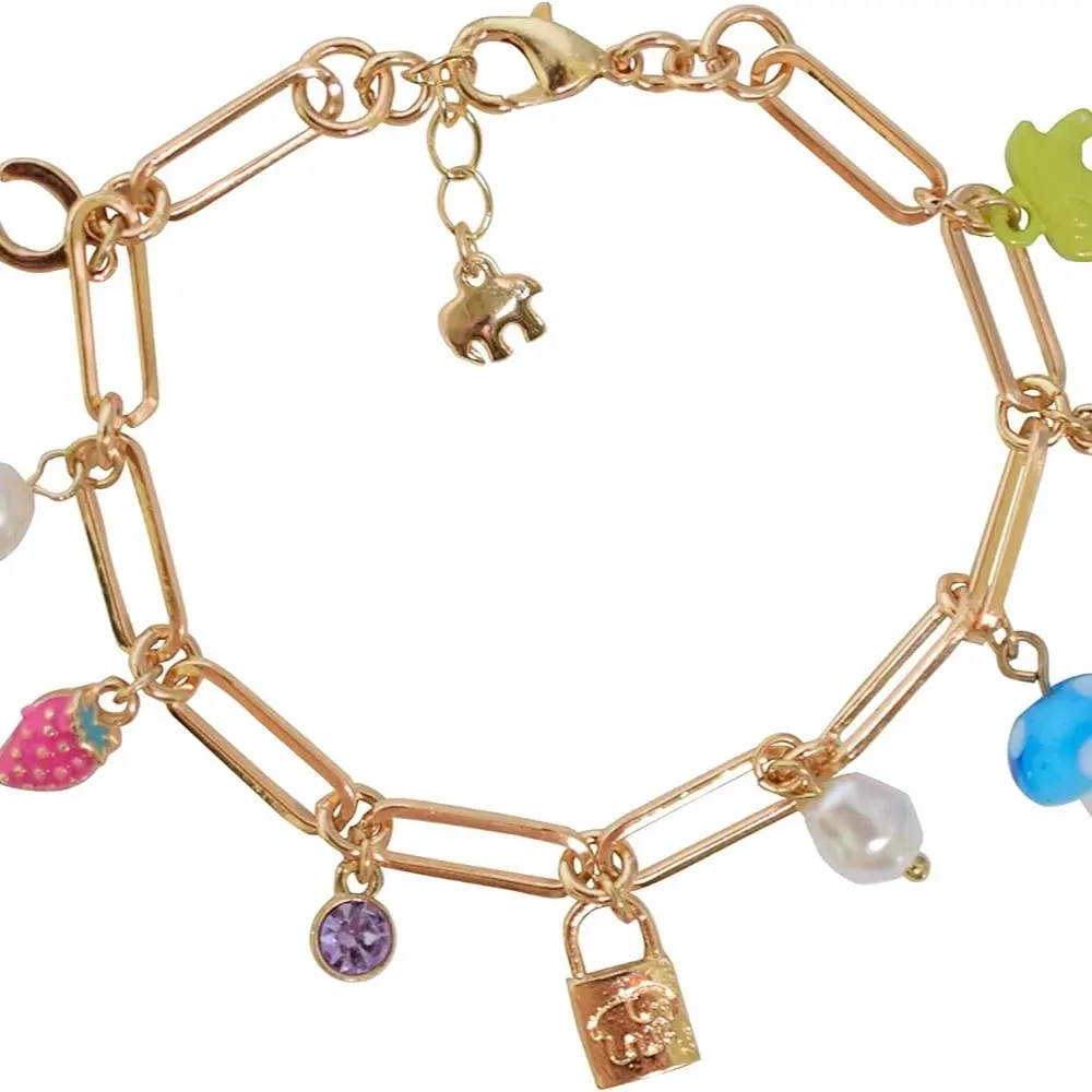 Paperclip charm bracelet