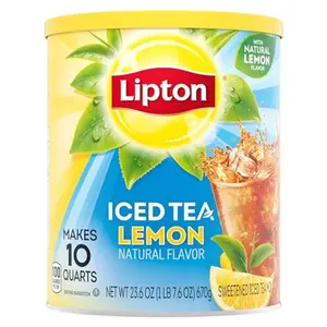 Lipton Lemon Iced Tea Mix, Sweetened, Makes 10 Quarts Beverage Natural Flavor