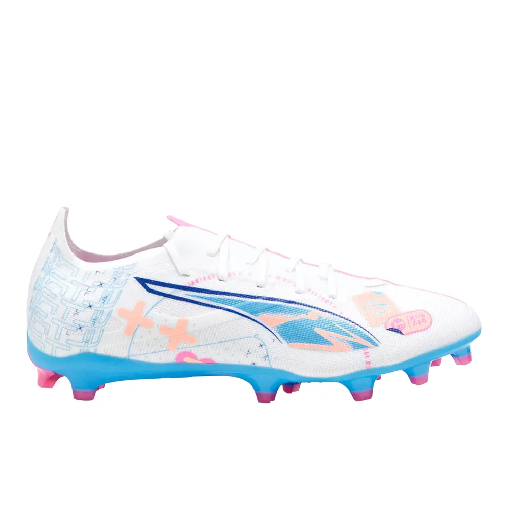 PUMA Mens Ultra 5 Match Vol. Up Firm GroundArtificial Ground Soccer Cleats  - White