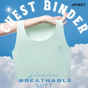 Chest Binder - Breathable All-Day Comfort Compression Top with Skin-Friendly Fabric & Stretchable Full Coverage for Smaller Look Casual Sleeveless Spaghetti Minimalist waist trainers Fit