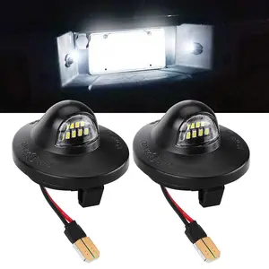 LED license plate lights for Ford F150 F250 F350 Super Duty Trucks, 9 white lights, 2 pack, off road light bar, round LED  interior lights car ambient