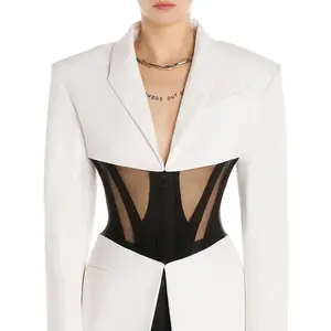 This  woman blazers see though Black cozy outerwearGift