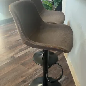 Flysky  Counter Height Swivel Barstools Dining Chairs Adjustable Modern Bar Chairs, Tall Armless PU Leather Kitchen Island Stool