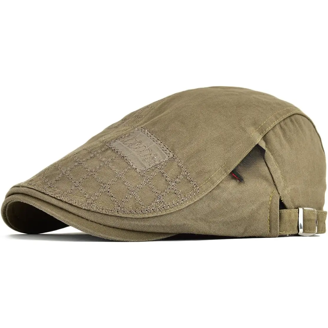 Men's Cotton Adjustable Casual Newsboy Beret - Ivy Cabbie Flat Hat, Fashion Headwear Accessory, Male