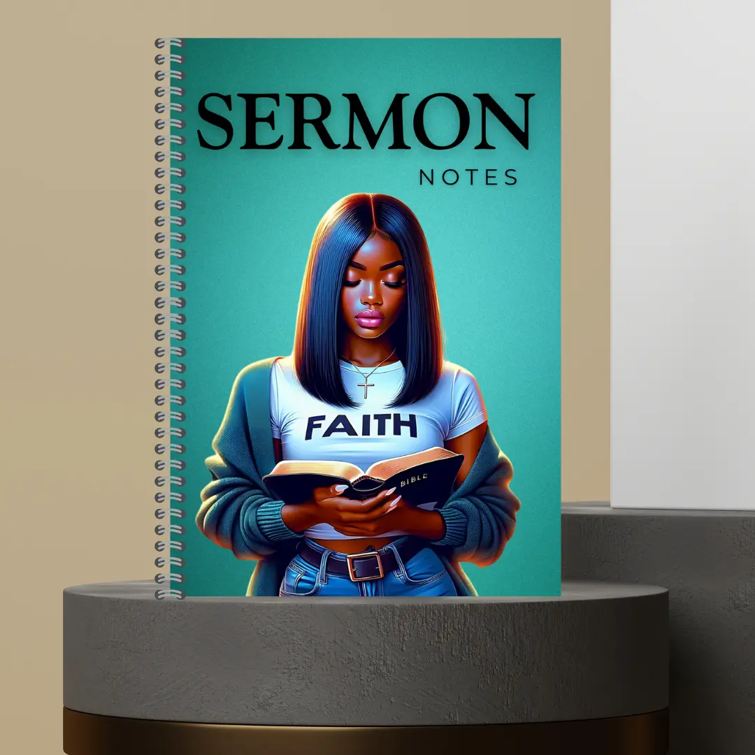 53. [Made to Order] 2026 Sermon Notes with Main Points, Key Verse Hard Cover Notebook
