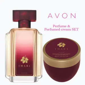 AVON Imari Eau de Toilette 1.7 fl. oz & Skin Softener 5 oz Set - Italian Bergamot, Jasmine, Vanilla Orchid Fragrance