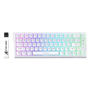 ATTACK SHARK X68 HE Ergonomic Mechanical Gaming Keyboard, 60% Wired TKL with Rapid Trigger, Adjustable Actuation, Hall Effect Magnetic Switch, 8KHz Polling Rate, RGB Backlit, Top Mount for PC Mac Esport Gamers, Gaming Accessory, Hall Effect Keyboard