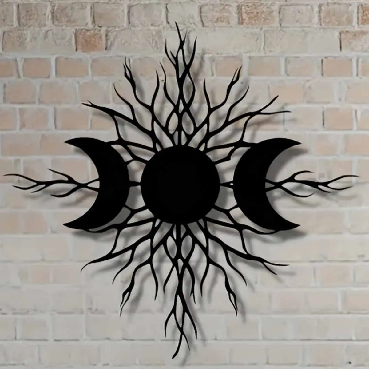 Moon & Tree Design Modern Abstract Design Wall Art, Metal Wall Decor, Wall Hanging Decor for Home Living Room Bedroom Garden, Home Decor, Ornaments