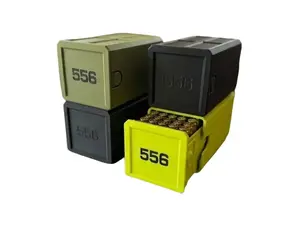 223/5.56 Stackable Sliding Tray Ammo Container 50 Rounds Compact Dual Locking Mechanism EDC Range Day 3D Printed Secure Closure