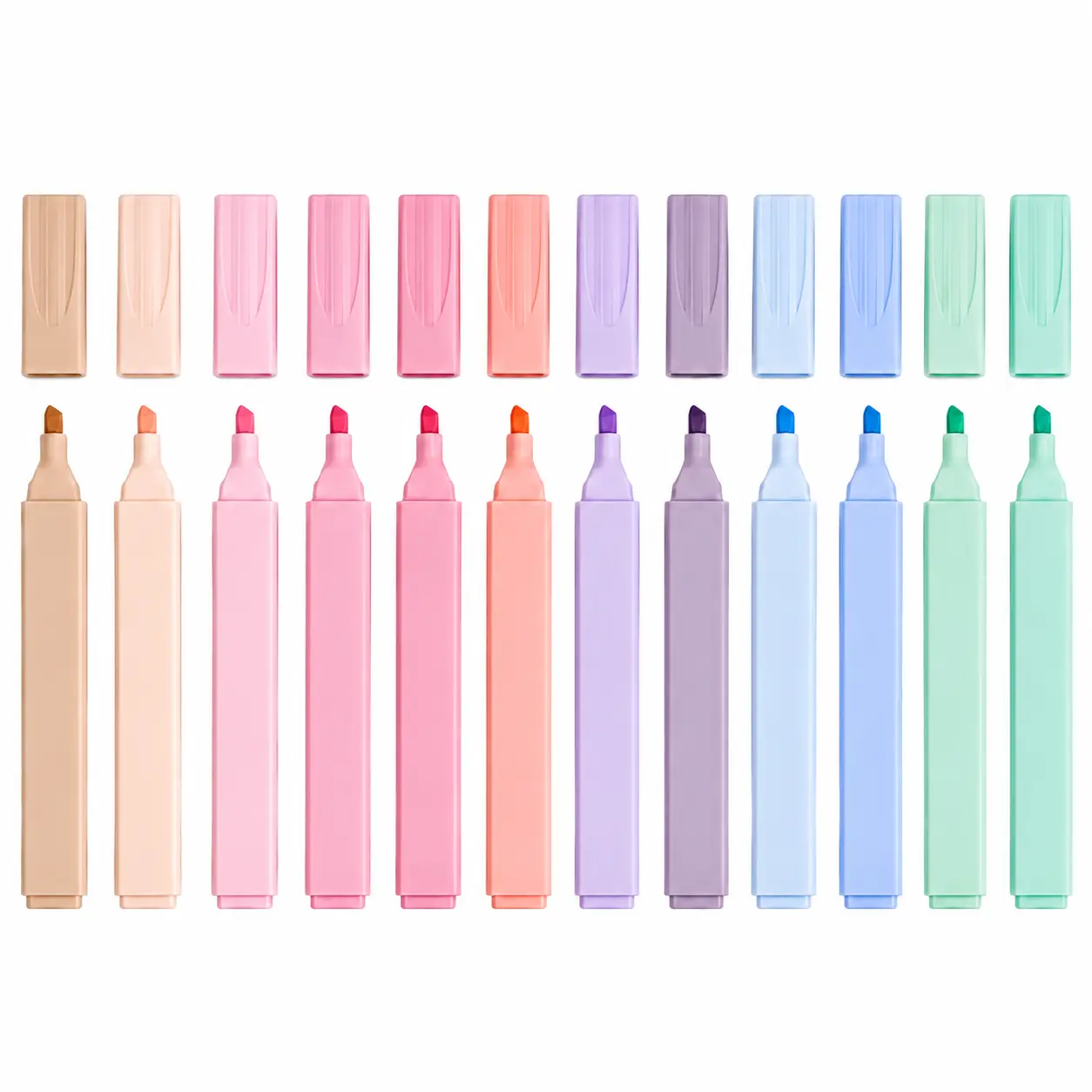 12 Pcs Pastel Bible Highlighters | No Bleed Gel Highlighter Set, 12 Color Study Markers for Bible Journaling, Notes & School Supplies Colorful Marker Pen Dual Tip Highlighters Multicolor Pen Multi Colored Pens Coloring Markers Coloring Markers