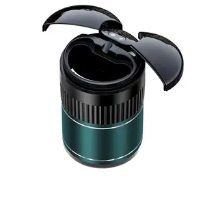 Upgrade Smart Car Ashtray with Infrared Sensor and Smokeless Light-Sensitive Mirror, USB Rechargeable, Automatic Opening & Closing, A70 Model