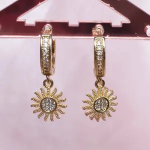 Sun Hoop Earrings
