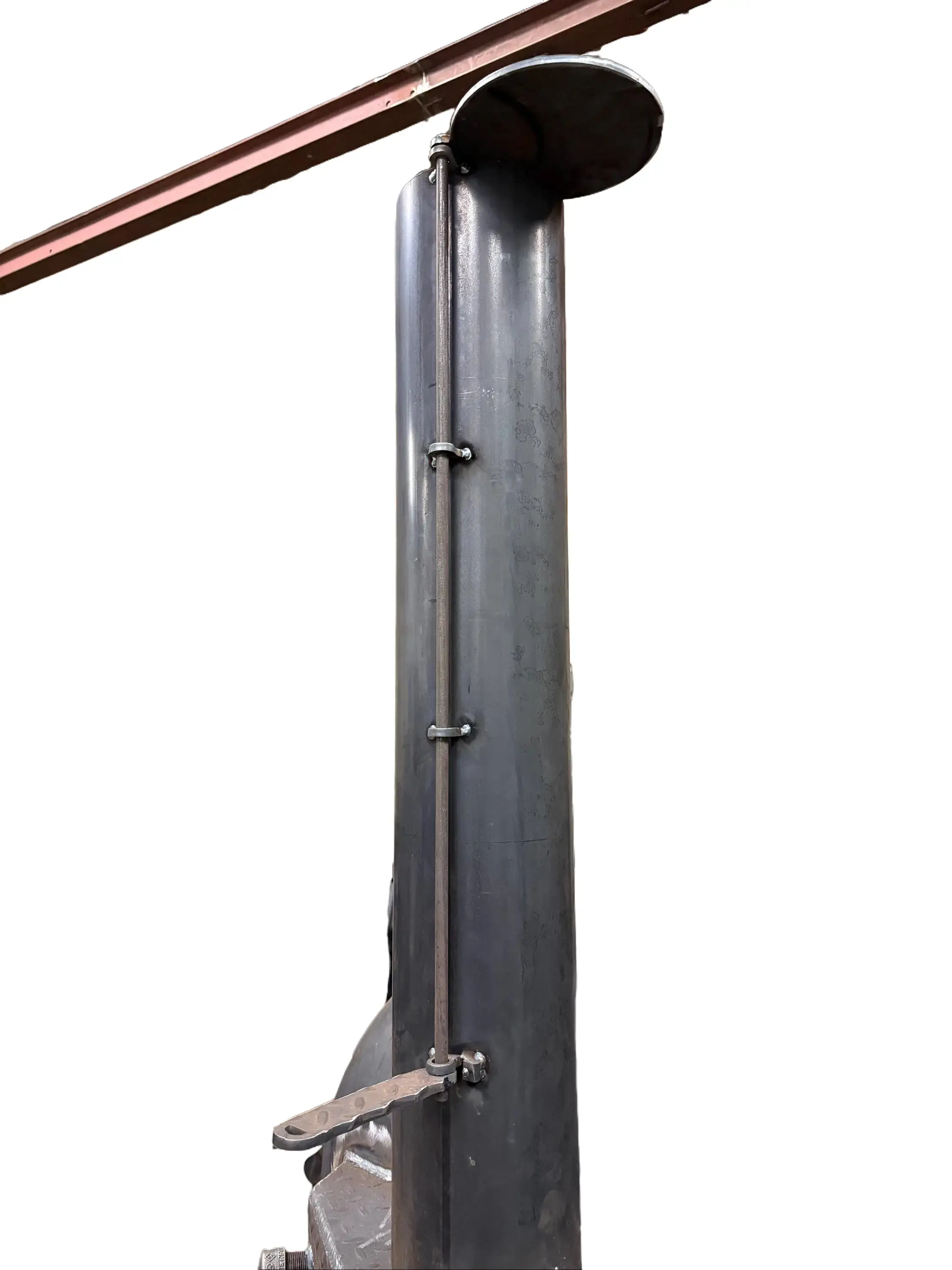 Thick Metal Steel Universal Weld-On Smokestack Chimney Damper Kit, Includes Cover, Handle, and 4 Guides