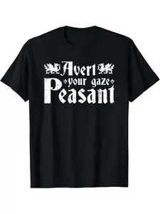 Men's Medieval Peasant Shirt-Renaissance Carnival Costume, Vintage Gothic Everyday T-Shirt-Breathable Round Neck Top for Renaissance Fairs, Theme Parties and Cosplay Events-Machine, Christmas Eve, Thanksgiving, for students, fade-resistant