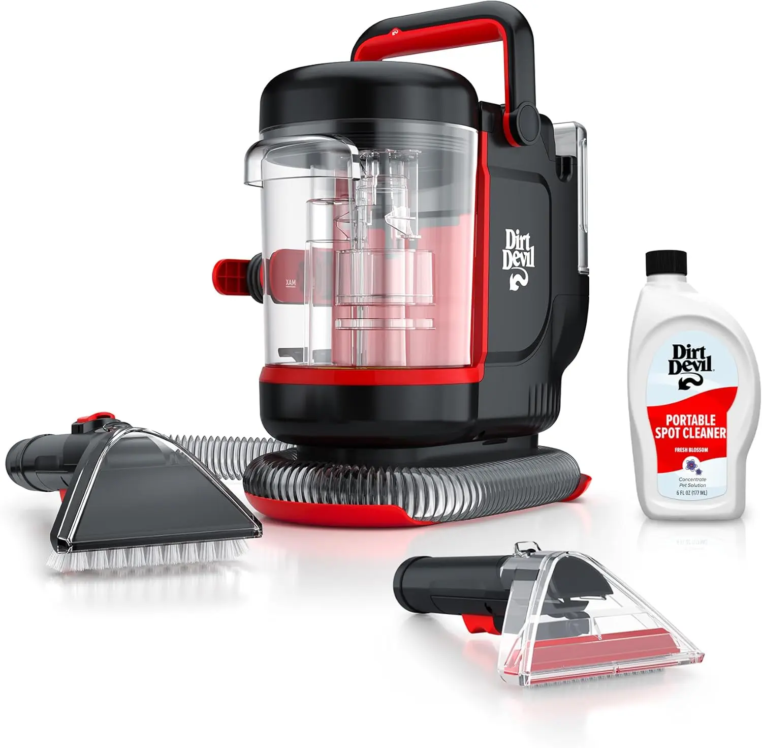 Dirt Devil Portable Spot Cleaner Machine for Carpet and Upholstery, Powerful Suction Spot Cleaning Machine with Versatile Tools, Pair with Dirt Devil Portable Cleaner Solution