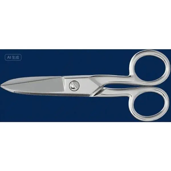 5.25-Inch Compact Size Heavy-Duty Electrician Scissors - Tempered Steel Precision-Ground Blades, Insulation Cutting, Corrosion Resistant Nickel-Plated Finish, Comfortable Grip, Low Voltage Tools, Ergonomic USA-Made Tool for Pros