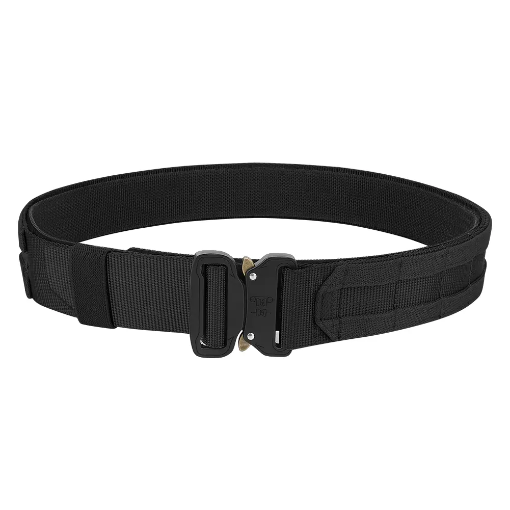 KRYDEX Tactical Rigger Army Waist Belt - 1.5"-1.75" Heavy Duty Metal Quick Release Buckle, Unisex Fit, 2-Belts System, Multi-Size, MOLLE Compatible Outdoor Tactical Accessory (Black, Coyote Brown, Ranger Green, Wolf Grey), Army Belt