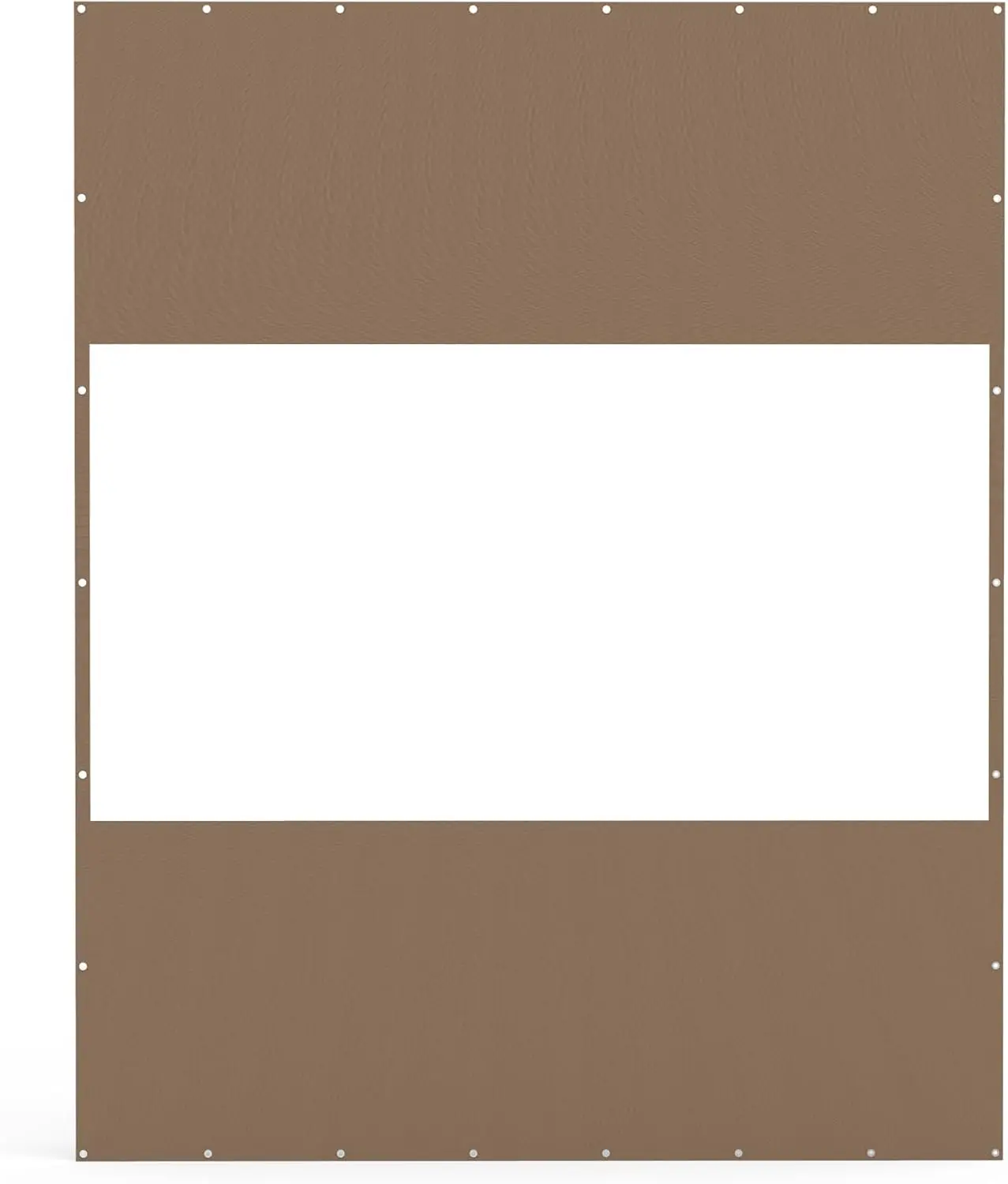 YYDS Heavy Duty Outdoor Clear Panel Curtain, 18 oz Waterproof PVC Polyester Curtain, Weather Resistant & Tearproof for Patios, Gazebos, Pergolas, Privacy Screen (10'H x 8'W, Brown)