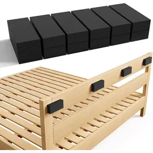 Furniture Wall Protectors, 23Pcs EVA Foam Headboard Stoppers for Wall, Bed Stoppers for Headboard, 10Pcs (20mm Thick)+13Pcs (3mm Thick) Couch Wall Protector, Black Headboard Bumper