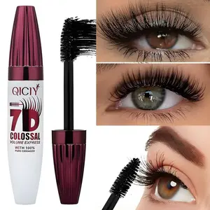 Extended 7D silk fiber mascara, Volume Lash, voluminous, curling, lengthening, thick, waterproof, smudge-proof, long-lasting, silk fiber eyelash extension cosmetic, Makeup, talc-free, suitable for all skin types