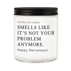 Retirement Gifts for Woman Men, Happy 2026 Retirement Candle, Home Fragrance Decor, Funny Retired Farewell Gifts for Coworkers, Teacher, Nurse, Boss, Friends - Lavender Scented