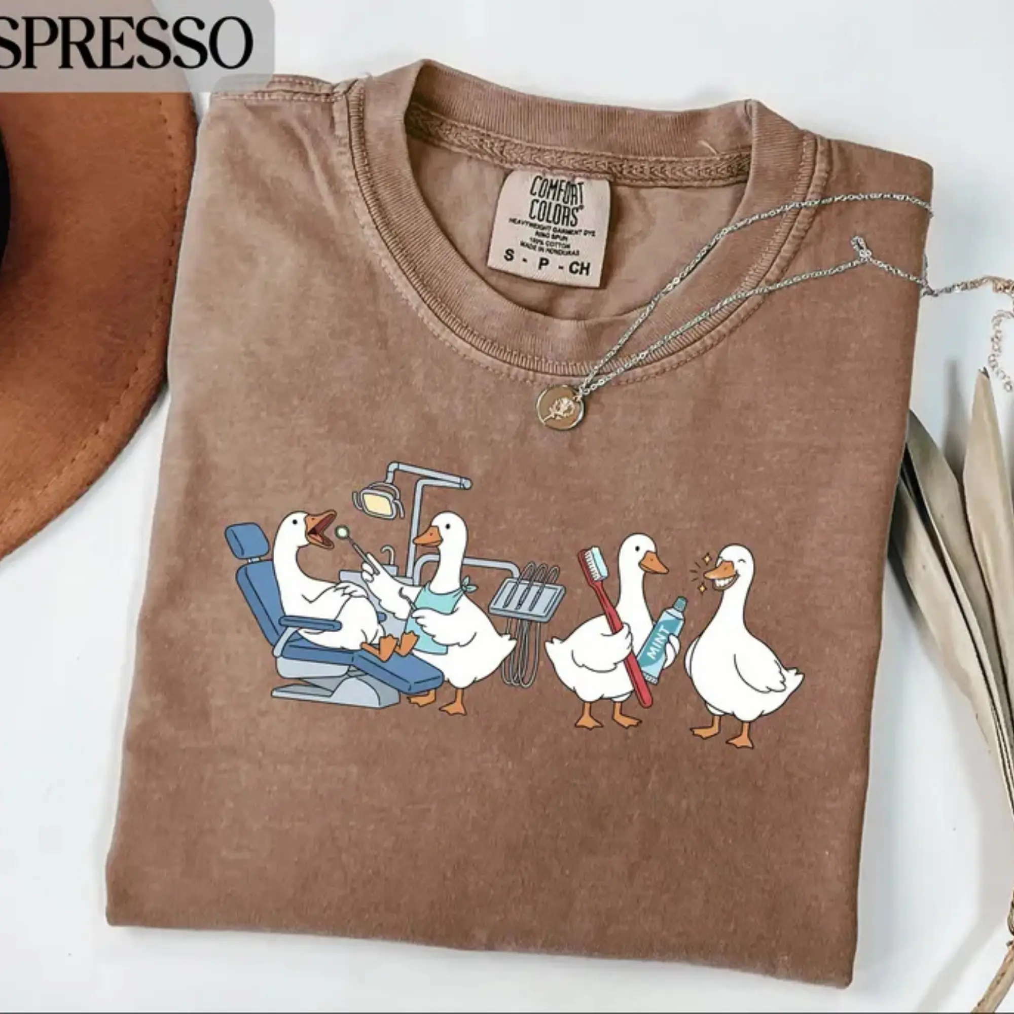 Goose Dentist Comfort Colors T-Shirts, Funny Dentist, Goose Lover TShirt, Dental Hygienist Gift, Dental Student Tee, Dentist T Shirts