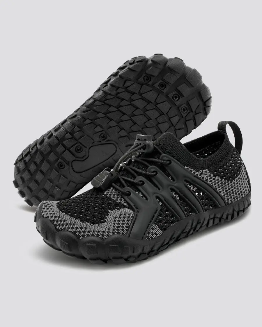 Classic Water Shoes with Adjustable Laces, Breathable All-Purpose Footwear for Exploring, Kayaking, Mesh, Rubber, Men's Water Shoes, Slip Resistant, Small Openings, Quick-Dry