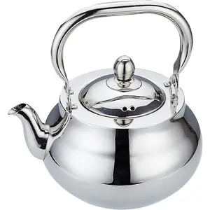 Stainless Steel Teapot With Removeable Infuser 71 oz (2000ml) Thickened Mirror Polished Stovetop  Maker for  and Infusion
