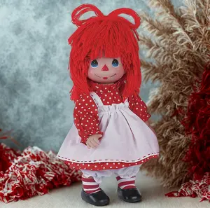 "Officially Licensed Precious Moments Pretty in Polka Dots Raggedy Ann Doll by Linda Rick"