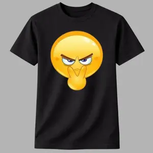 😡✨【Graphic T Shirt】【Funny T  Shirt】Grumpy Smiley Graphic T-Shirt – Bold Angry Emoji Face Tee, Unisex Cotton Short Sleeve Shirt, Funny Mood Expression Streetwear Top, Casual Soft Comfortable Outfit for Men & Women