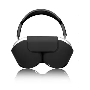 P-PHP05    for Apple Airpods Max Case,Smart Case Cover Accessories with Sleep Mode Made by PU Leather Original Replacement Carrying Case for Airpod Pro Max Headphones, Black