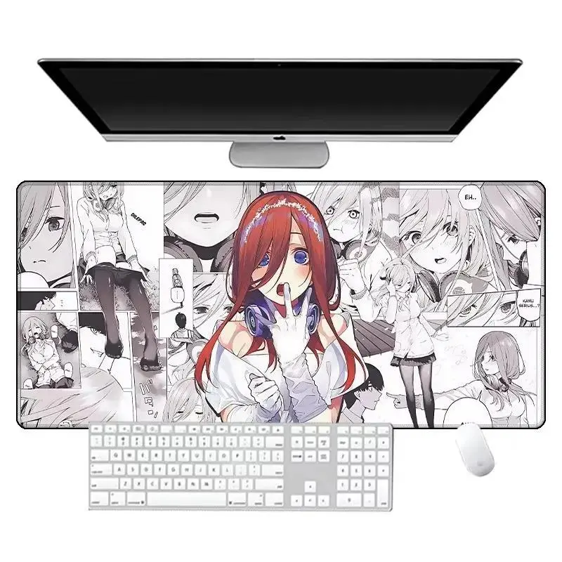 Quintessential Quintuplets Custom-Shaped Sublimation Computer Mouse Pad - Anti-Slip Smooth Surface, Ideal Gaming Desk Mat for PC Keyboard, Anime Themed Gift, Custom-Shaped Mouse Pads backtoschool
