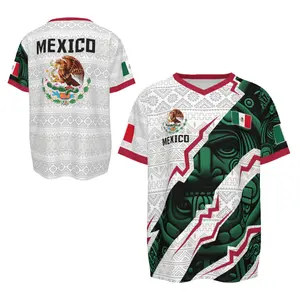 2026 New Mexican Soccer Jersey , Men's Mexico Aztec Calendar Style Jerseys, World Cup Soccer Lover Gift, V-Neck Football Jersey for Player and Fans