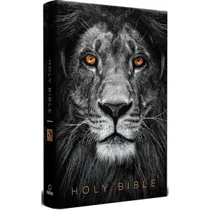 KJV Holy Bible, Large Print, Handy Size Format, Hardcover, Lion of Judah, Ribbon Marker, and Red Letter (KJV Medium Size Large Print Editions)