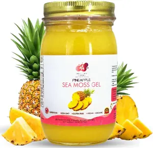 Healthy Herbs | Pineapple Sea Moss Gel -  (16oz) | Wildcrafted Jamaican St. Lucia Gold Seamoss | 90+ Minerals for Energy, Immunity, Thyroid, Gut & Skin Health |  Vegan, Non-GMO | 16 oz Superfood Gel