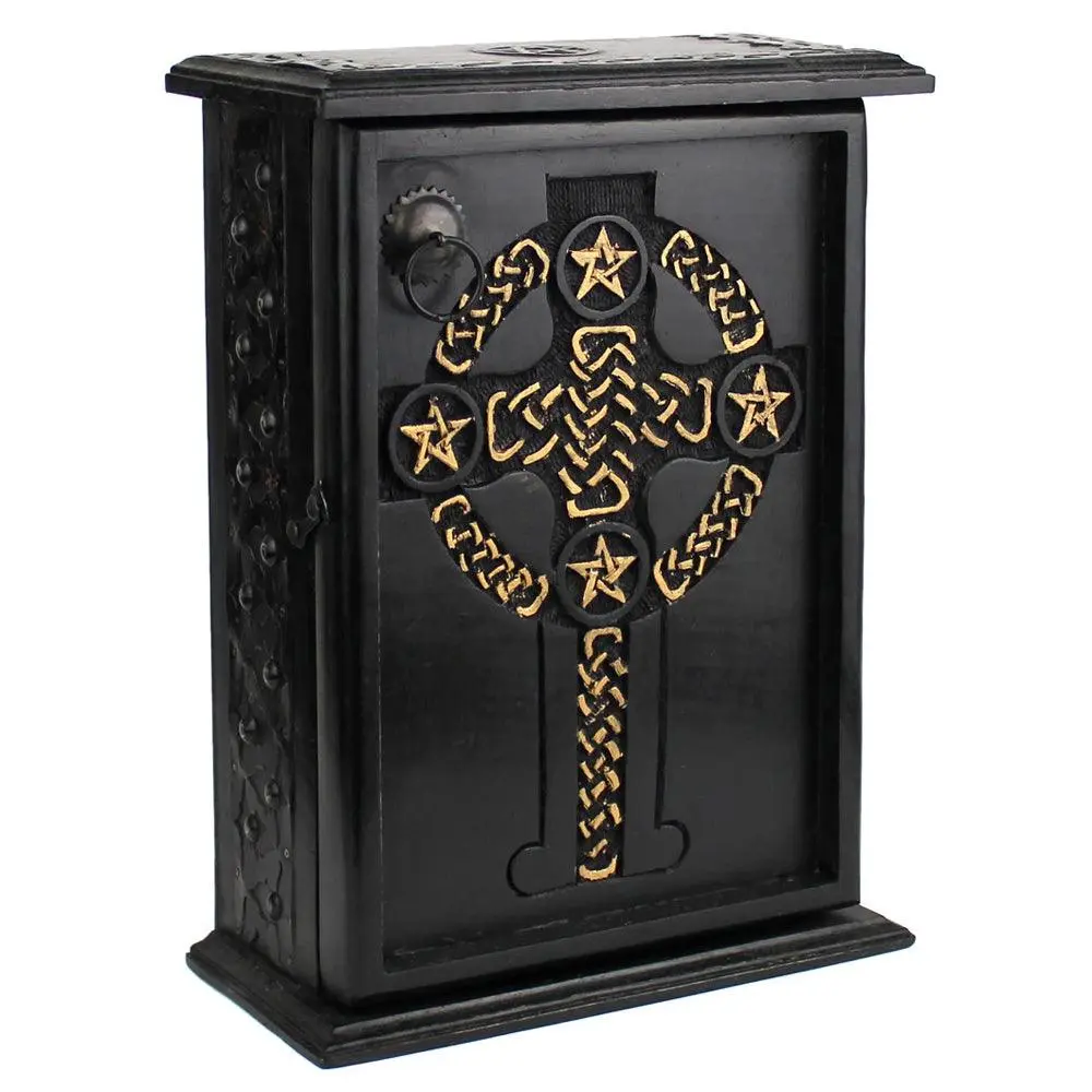 Pentagram & Celtic Cross Altar Cupboard