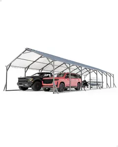 GAOMON 20'x40'x12' Metal Carport for Multiple Vehicles, Heavy Duty Car Ports, Vertical Roof Design, All-Weather Use, for Full-Size Pickup Trucks, Boats, and Tractors Garage Flooring Tiles