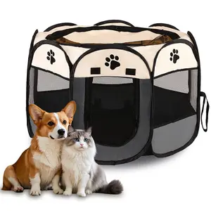 Foldable Puppy Playpen - Portable Cat Playpen Dog Pen for Puppies, for Small Animals