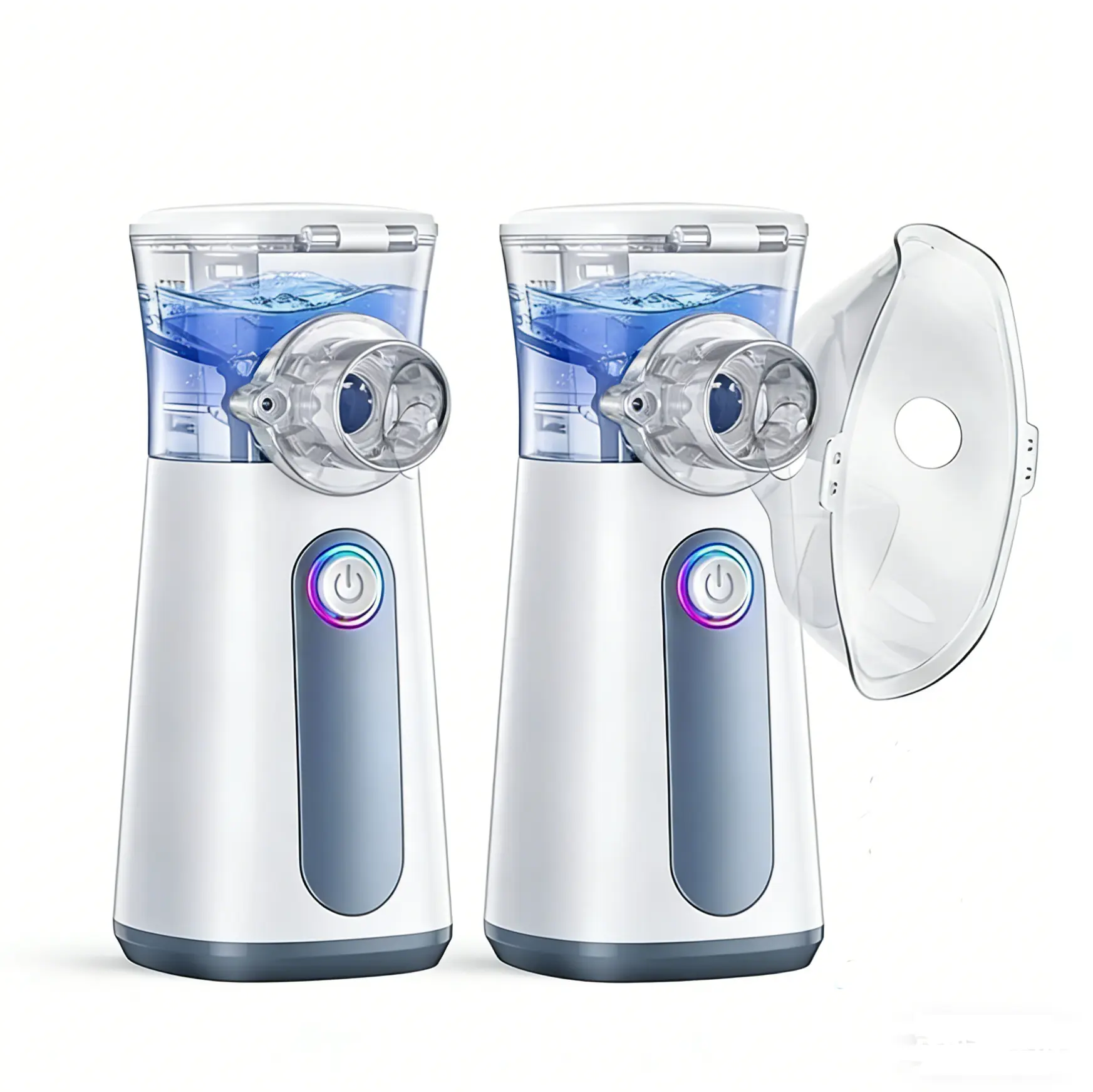 2 Pcs Personal Care Facial Mist Sprayer - Lightweight, Gentle Daily Use, USB Rechargeable, Built-in Lithium Battery, Quiet Spray, Simple Look, Portable Handheld Device for Home Use & Travel Size